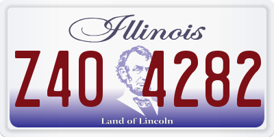 IL license plate Z404282