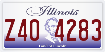 IL license plate Z404283