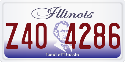 IL license plate Z404286