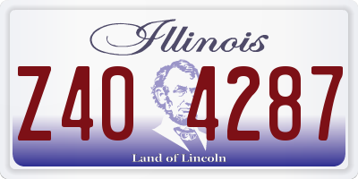 IL license plate Z404287