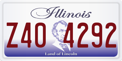 IL license plate Z404292