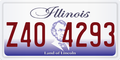 IL license plate Z404293