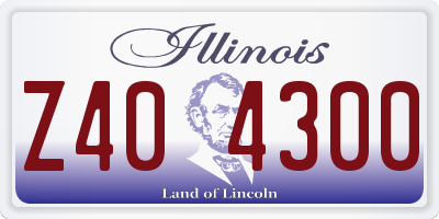 IL license plate Z404300