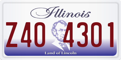 IL license plate Z404301