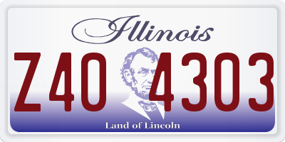 IL license plate Z404303