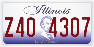 IL license plate Z404307
