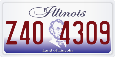 IL license plate Z404309