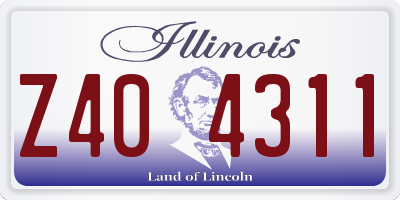 IL license plate Z404311