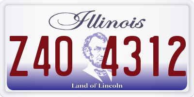 IL license plate Z404312
