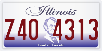 IL license plate Z404313
