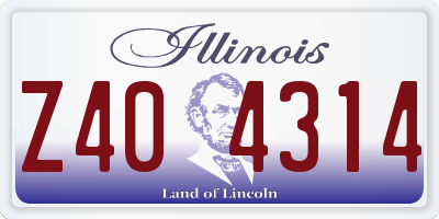 IL license plate Z404314