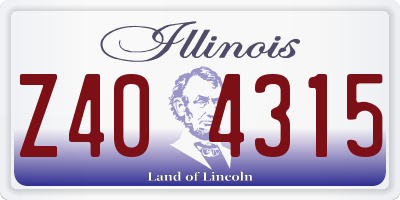 IL license plate Z404315
