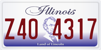 IL license plate Z404317