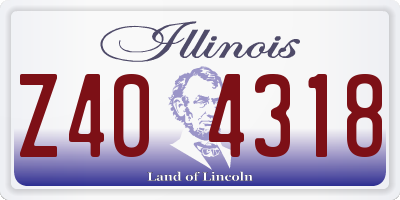 IL license plate Z404318