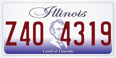 IL license plate Z404319