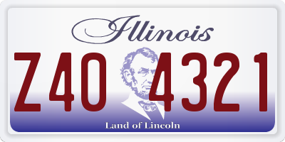 IL license plate Z404321