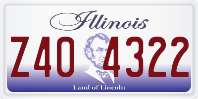 IL license plate Z404322