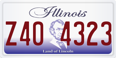 IL license plate Z404323