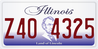 IL license plate Z404325