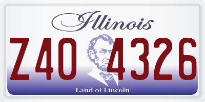 IL license plate Z404326