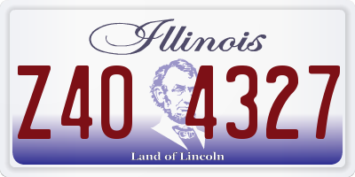 IL license plate Z404327
