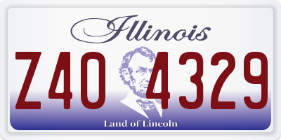 IL license plate Z404329