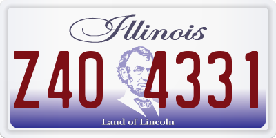 IL license plate Z404331
