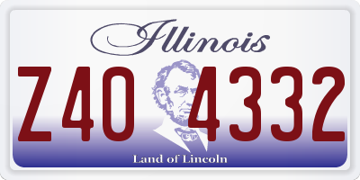 IL license plate Z404332