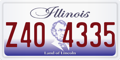IL license plate Z404335