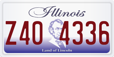 IL license plate Z404336