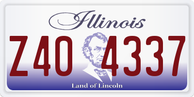 IL license plate Z404337