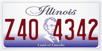 IL license plate Z404342