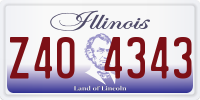 IL license plate Z404343