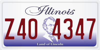 IL license plate Z404347
