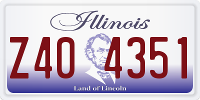 IL license plate Z404351