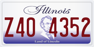 IL license plate Z404352