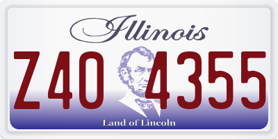 IL license plate Z404355