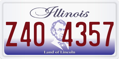 IL license plate Z404357