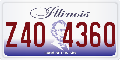 IL license plate Z404360