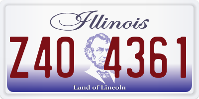 IL license plate Z404361