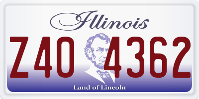 IL license plate Z404362