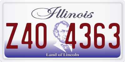 IL license plate Z404363