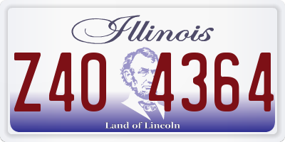 IL license plate Z404364