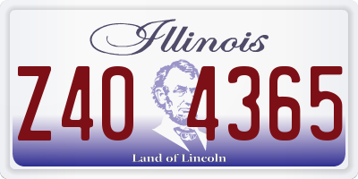IL license plate Z404365