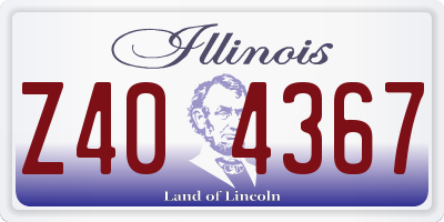 IL license plate Z404367