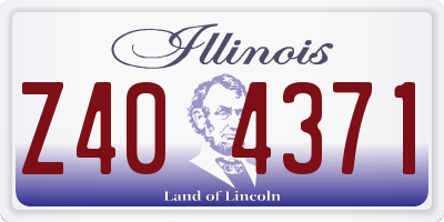 IL license plate Z404371