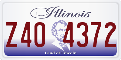 IL license plate Z404372