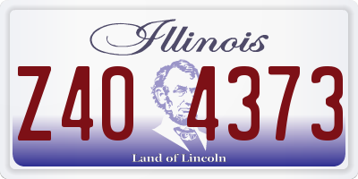 IL license plate Z404373