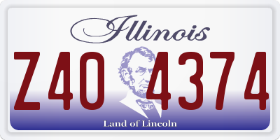 IL license plate Z404374