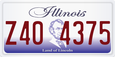 IL license plate Z404375